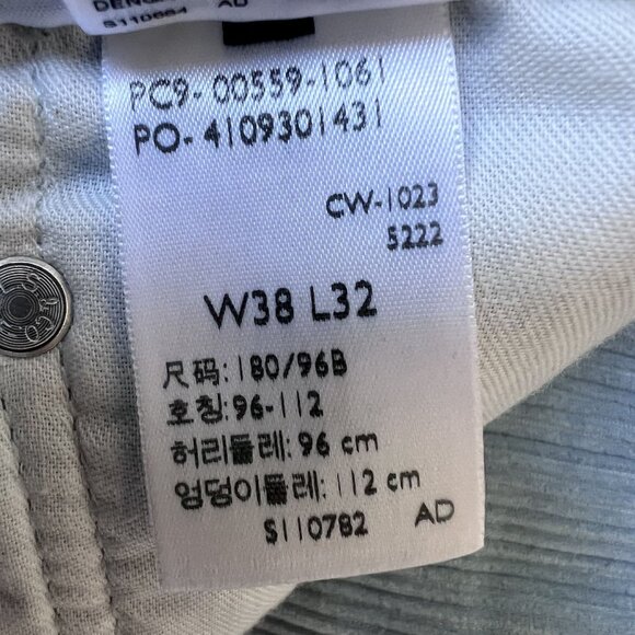 Levis 559 NWT Mens 38x32 Relaxed Straight Fit Sky Blue Wide Wale Corduroy Pants - Picture 12 of 15